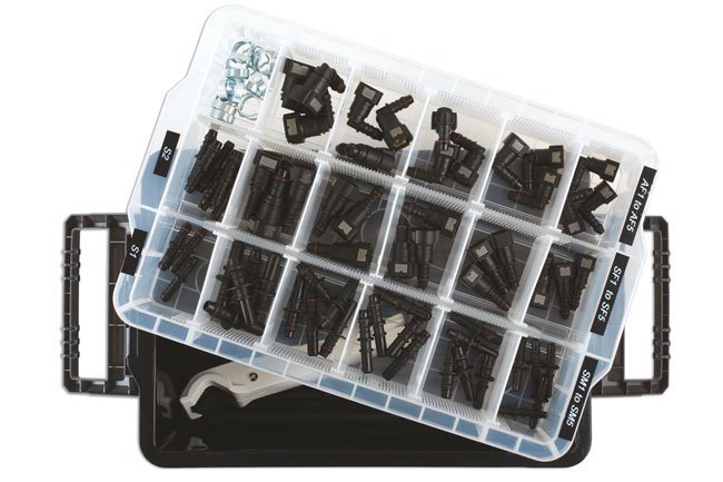 KIT DE CONECTORES VARIADOS PARA COMBUSTÍVEL E TUBULAÇÃO, INCLUINDO FERRAMENTA DE INSERÇÃO