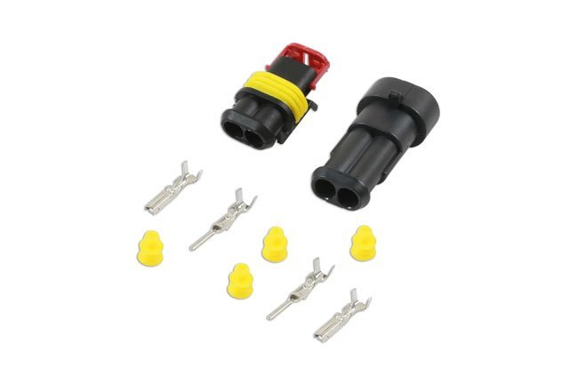 KIT DE CONECTORES ELÉTRICOS AUTOMOTIVOS SUPASEAL DE 2 PINOS COM 10 PEÇAS