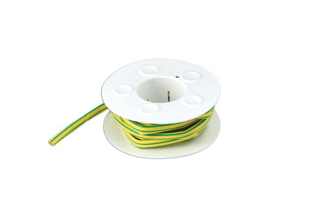 TUBO TERMORRETRÁTIL AMARELO/VERDE-TERRA DE 3,5 MM EM ROLO DE 5 M