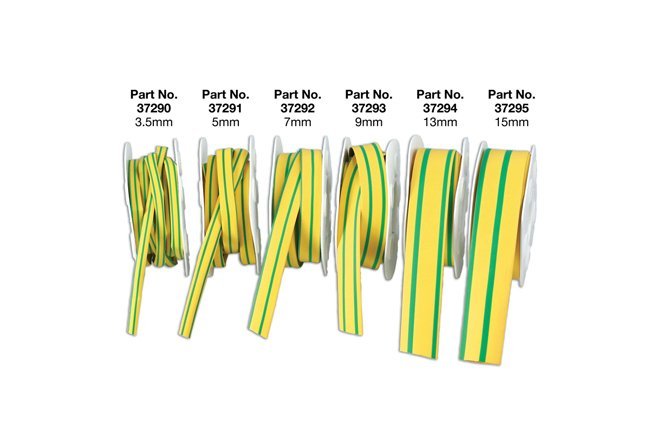 TUBO TERMORRETRÁTIL AMARELO/VERDE-TERRA DE 3,5 MM EM ROLO DE 5 M - Image 2