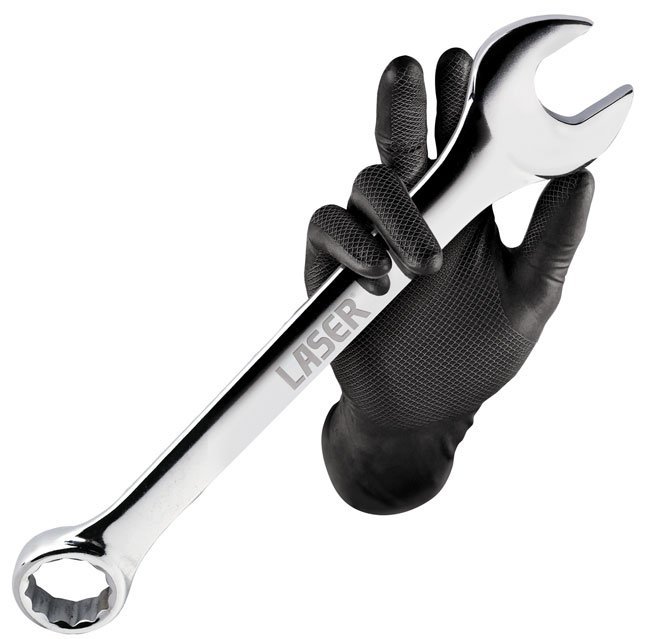 LUVAS DE NITRILO PRETAS GRIPPAZ TAMANHO MÉDIO, CAIXA COM 50 UNIDADES/25 PARES. - Image 4