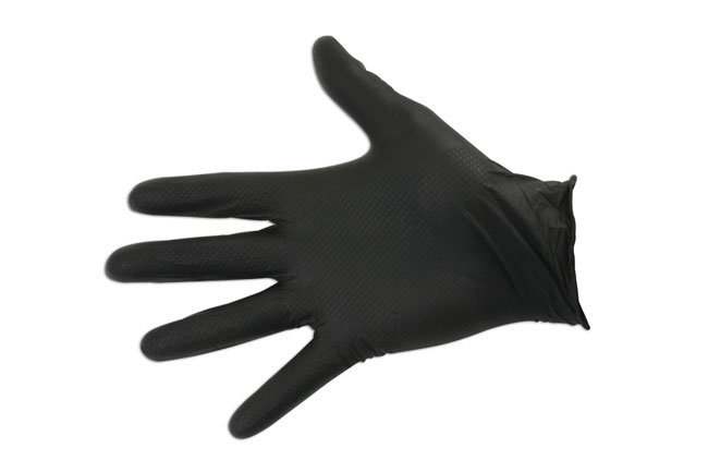 LUVAS DE NITRILO PRETAS GRIPPAZ TAMANHO MÉDIO, CAIXA COM 50 UNIDADES/25 PARES. - Image 6