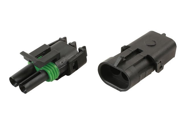 KIT DE CONECTORES ELÉTRICOS AUTOMOTIVOS DELPHI DE 2 PINOS COM 10 PEÇAS - Image 2