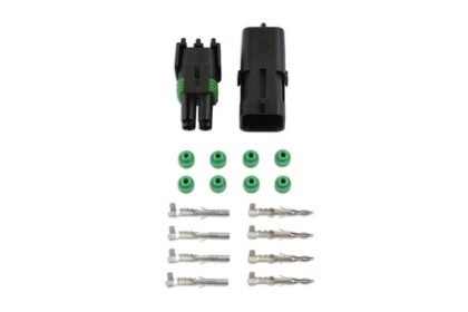 KIT DE CONECTORES ELÉTRICOS AUTOMOTIVOS DELPHI QUADRADOS DE 4 PINOS