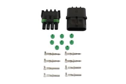 KIT DE CONECTORES ELÉTRICOS AUTOMOTIVOS DELPHI DE 4 PINOS COM 18 PEÇAS