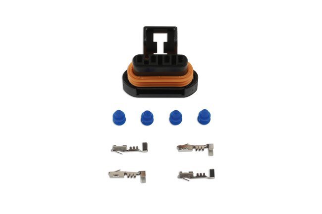KIT DE REPARO DE CHICOTE ELÉTRICO COM CONECTOR À PROVA D'ÁGUA DE 4 PINOS (18 PEÇAS)