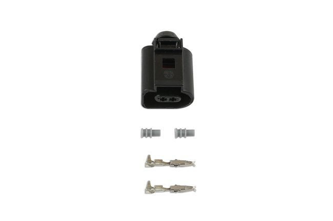 KIT COM 25 CONECTORES FÊMEA ELÉTRICOS VW GROUP DE 1,5 MM E 2 PINOS