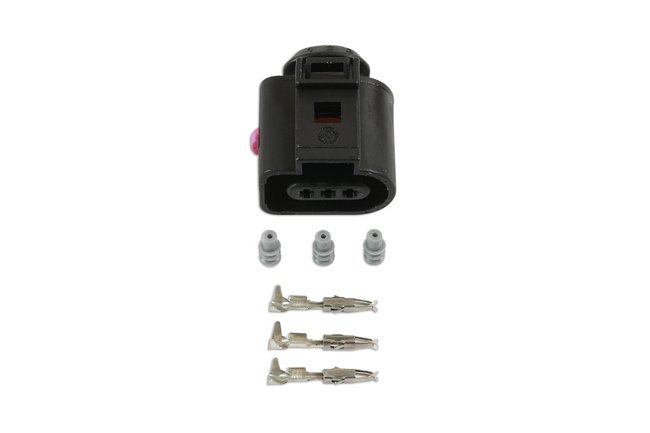 KIT COM 35 CONECTORES FÊMEA ELÉTRICOS VW GROUP DE 1,5 MM COM 3 PINOS