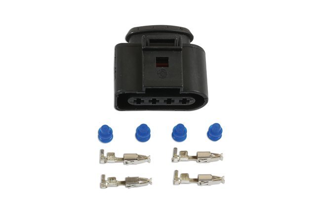 KIT COM 45 CONECTORES FÊMEA ELÉTRICOS VW DE 2,8 MM E 4 PINOS