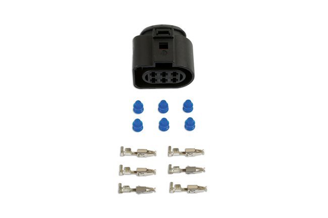 KIT COM 65 CONECTORES FÊMEA ELÉTRICOS VW DE 2,8 MM E 6 PINOS