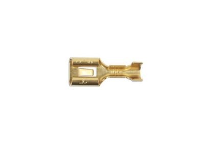 CONECTOR TIPO 250 COM TERMINAIS FÊMEA NÃO ISOLADOS, PACOTE COM 100 UNIDADES.
