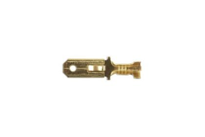CONECTOR TIPO 250 COM TERMINAIS MACHO NÃO ISOLADOS, PACOTE COM 100 UNIDADES.