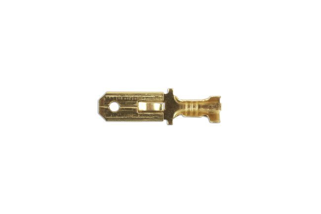 CONECTOR TIPO 250 COM TERMINAIS MACHO NÃO ISOLADOS, PACOTE COM 100 UNIDADES.