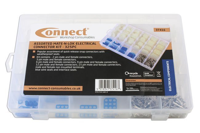 KIT DE CONECTORES ELÉTRICOS MATE-N-LOK VARIADOS COM 325 PEÇAS - Image 4