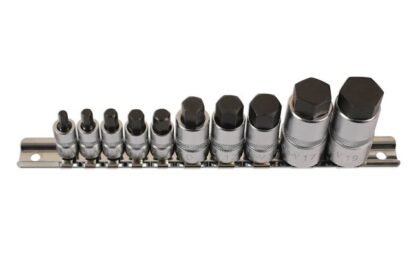 CONJUNTO HEXAGONAL AJUSTADA 1/4"D, 3/8"D, 1/2"D 10PC