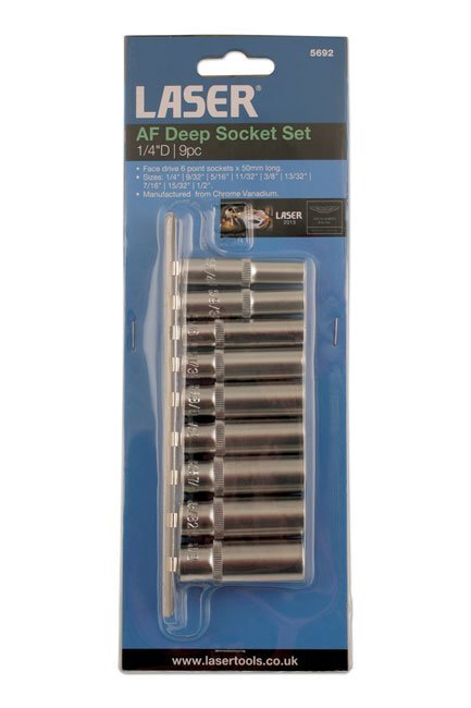 CONJUNTO AF DEEP SOCKET 1/4"D 9PC - Image 5