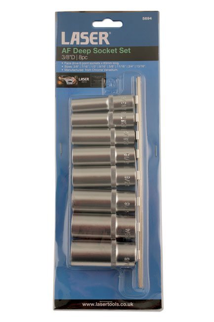 CONJUNTO AF DEEP SOCKET 3/8"D 8PC - Image 6
