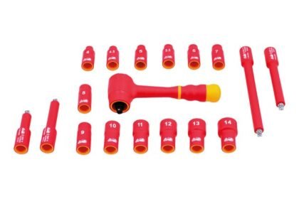 CONJUNTO DE CHAVE DE CAIXA ISOLADA 1/4"D 18PC