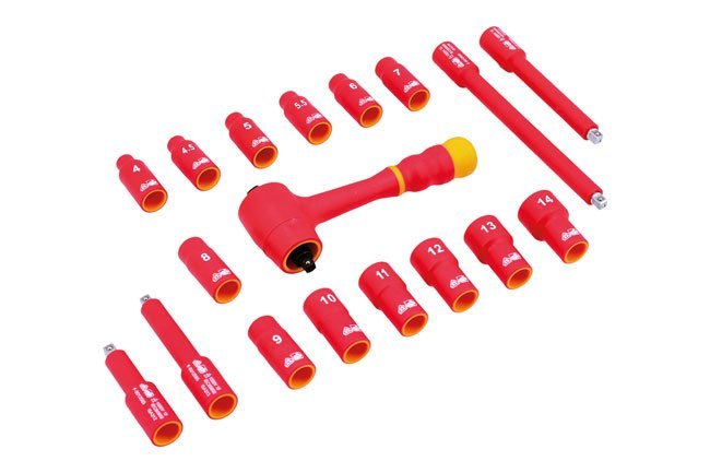 CONJUNTO DE CHAVE DE CAIXA ISOLADA 1/4"D 18PC - Image 3