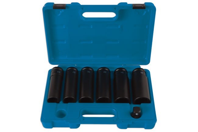 CONJUNTO DE CHAVE DE CAIXA DE IMPACTO EXTRA LONGA 3/4"D 7PC
