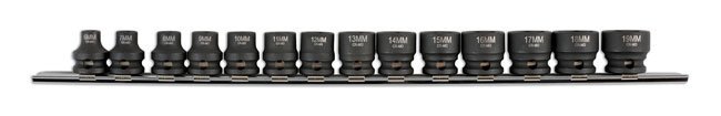 CONJUNTO DE CHAVE DE CAIXA DE IMPACTO CURTO 3/8"D 14PC