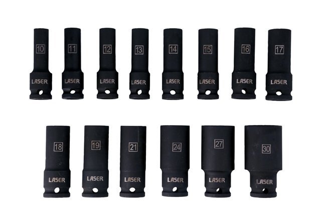 CONJUNTO DE CHAVE DE CAIXA DE IMPACTO LONGA 1/2"D 14PC