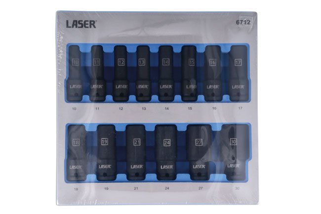 CONJUNTO DE CHAVE DE CAIXA DE IMPACTO LONGA 1/2"D 14PC - Image 3