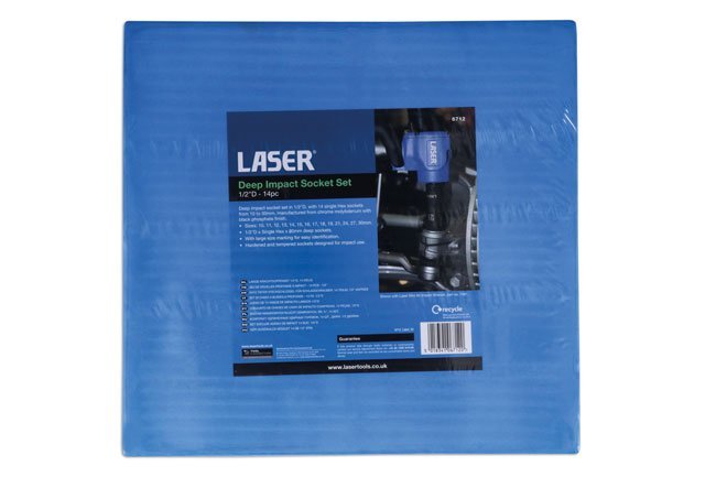 CONJUNTO DE CHAVE DE CAIXA DE IMPACTO LONGA 1/2"D 14PC - Image 5