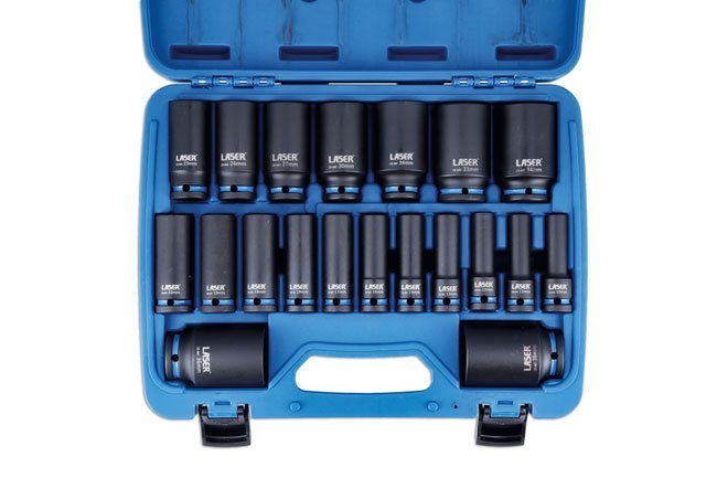 CONJUNTO DE CHAVE DE CAIXA DE IMPACTO LONGA 1/2"D 20PC - Image 3