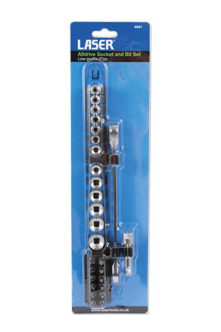 CONJUNTO DE CHAVE DE CAIXA E BIT ALLDRIVE DE PERFIL BAIXO 1/4"D 27PC - Image 4
