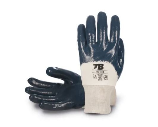 LUVA NITRILO 3/4 PUNHO LONA REF.9013B T.9