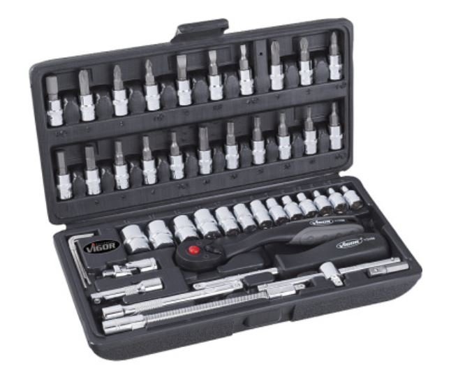 JOGO CHAVES C/ROQUETE 1/4" BLACK EDITION 46PCS