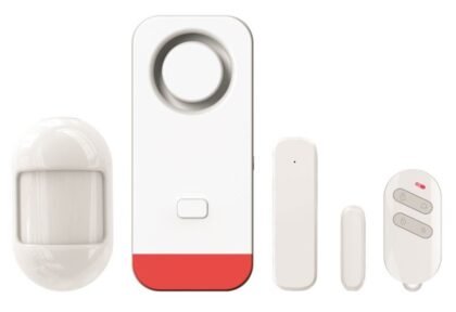 ENERGEEKS - Sistema de alarme + campainha não conectada
Sirene estroboscópica de 120 dB
Sensor de movimento
Sensor de abertura
Controlo remoto