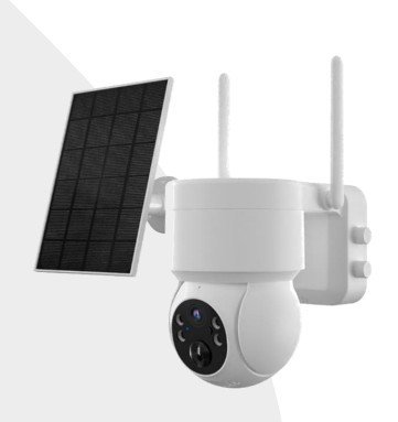 ENERGEEKS - Câmara a bateria 4G exterior motorizada com painel solar Patrol