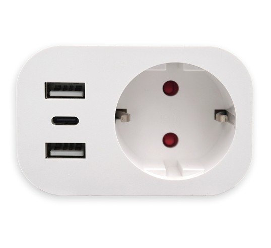 ENERGEEKS - Tomada Wi-Fi inteligente com medidor de consumo e 2xUSB + 1xUSB-C - Image 2