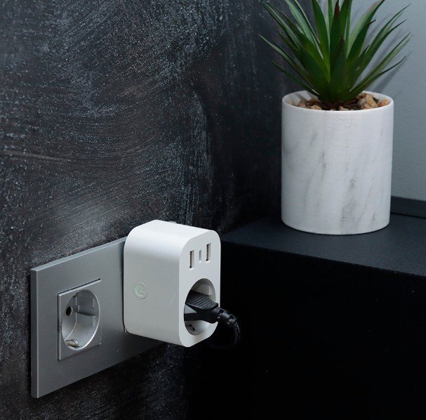 ENERGEEKS - Tomada Wi-Fi inteligente com medidor de consumo e 2xUSB + 1xUSB-C - Image 3