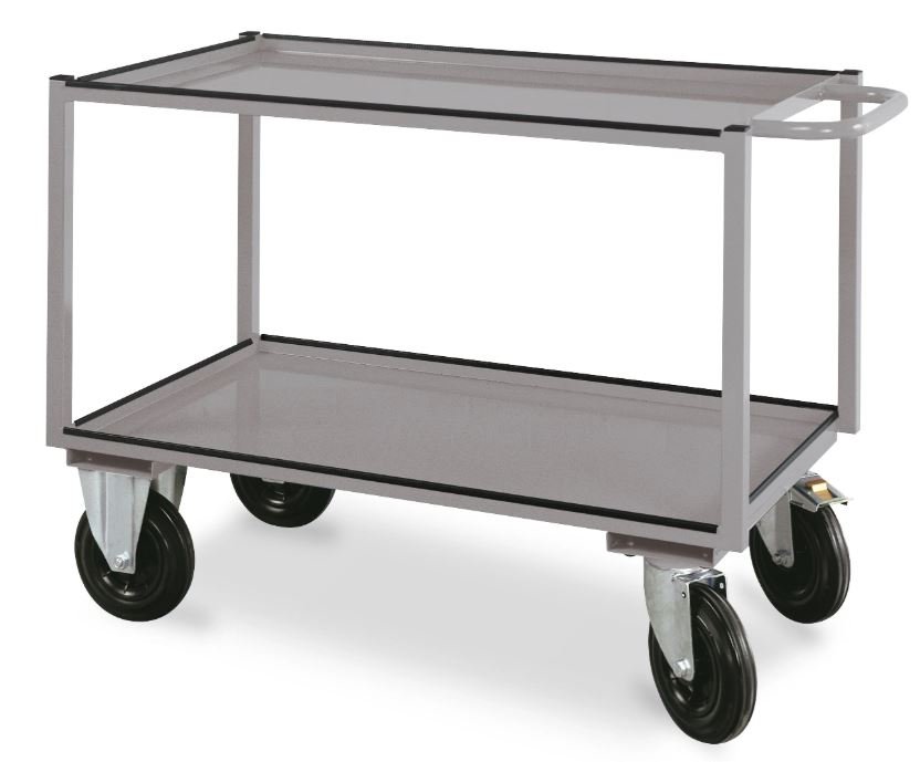 Carro de Transporte com 2 Prateleiras, 810x1300x600 mm, 45 KG