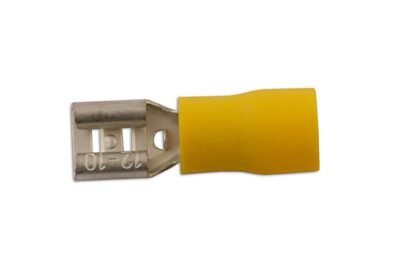 TERMINAL FÊMEA DE ENCAIXE RÁPIDO AMARELO 6,3 MM, PACOTE COM 100 UNIDADES