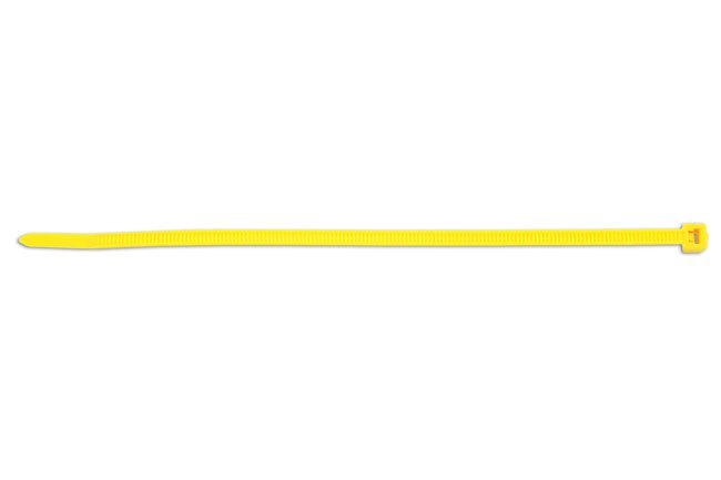 ABRAÇADEIRA DE NYLON AMARELA HELLERMANN 200 MM X 4,6 MM, PACOTE COM 100 UNIDADES