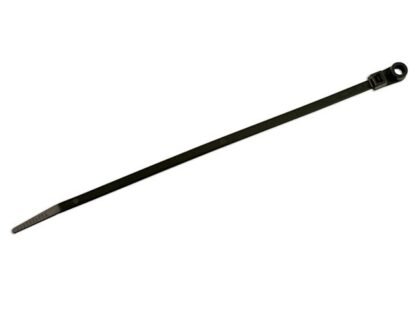 ABRAÇADEIRA DE NYLON PRETA COM CABEÇA DE MONTAGEM, 200 MM X 4,8 MM, PACOTE COM 100 UNIDADES