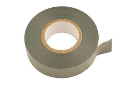 FITA ISOLANTE DE PVC CINZA, 19 MM X 20 M, PACOTE COM 10 UNIDADES.