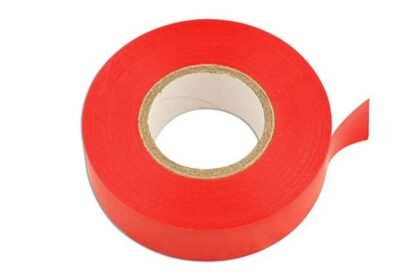FITA ISOLANTE DE PVC VERMELHA, 19 MM X 20 M, PACOTE COM 10 UNIDADES.