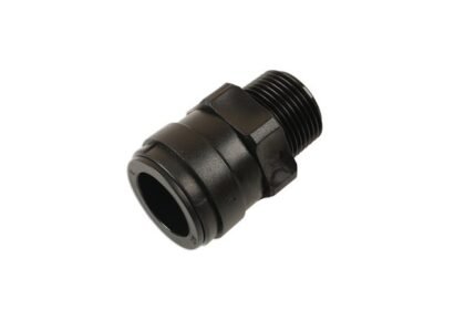 CONECTOR MACHO DE ENCAIXE RÁPIDO PARA TUBO DE 22 MM DE DIÂMETRO EXTERNO COM ROSCA BSPT DE 3/4" (PACOTE COM 5 PEÇAS)