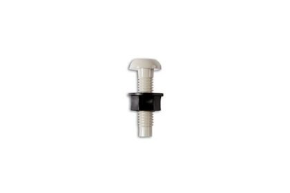 PARAFUSOS E PORCAS DE NYLON DE 1" PARA FIXAÇÃO DE PLACAS DE MATRÍCULA, BRANCOS, PACOTE COM 100 UNIDADES.