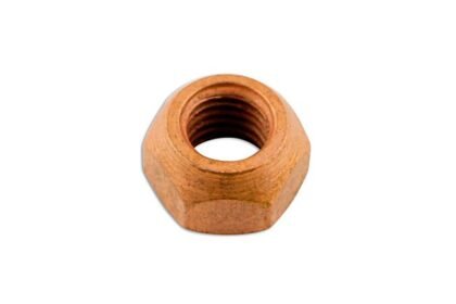 PORCA SEXTAVADA M8 X 1,25 X 13 MM COM REVESTIMENTO DE COBRE (50 UNIDADES)