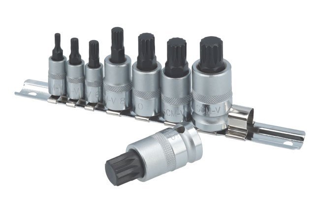 BIT DE CHAVE DE CAIXA DE ESTRIA: 1/4"D, 3/8"D, E 1/2"D 8PC