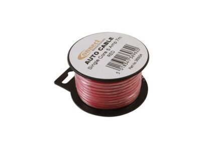 CABO AUTOMOTIVO VERMELHO DE NÚCLEO ÚNICO 9/0,30 7M