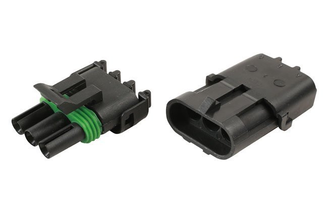 KIT DE CONECTORES ELÉTRICOS AUTOMOTIVOS DELPHI DE 3 PINOS COM 14 PEÇAS - Image 2