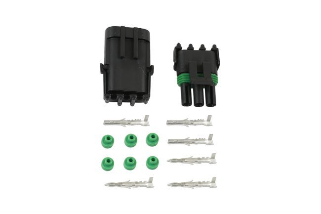 KIT DE CONECTORES ELÉTRICOS AUTOMOTIVOS DELPHI DE 3 PINOS COM 14 PEÇAS - Image 3