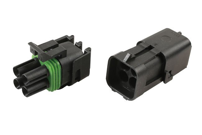 KIT DE CONECTORES ELÉTRICOS AUTOMOTIVOS DELPHI QUADRADOS DE 4 PINOS - Image 2